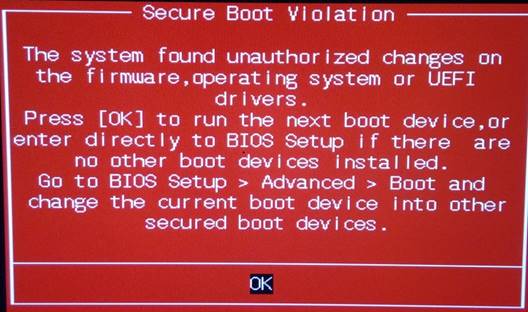 华硕Z79主板黑群晖引导bios报错secure boot violation解决方法