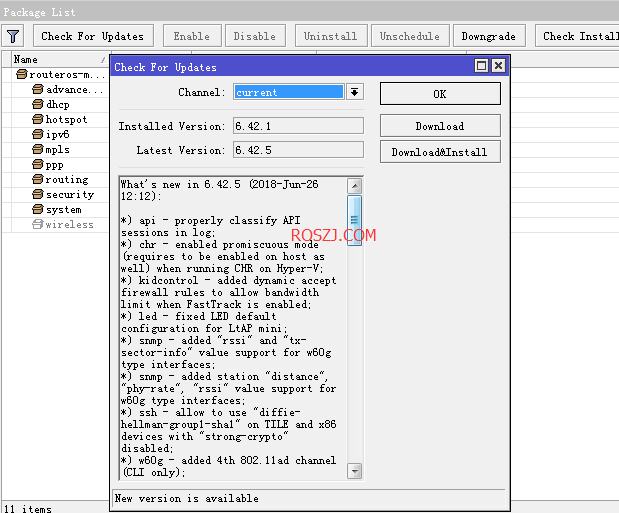 MikroTik routeros更新包下载，自动系统更新方法