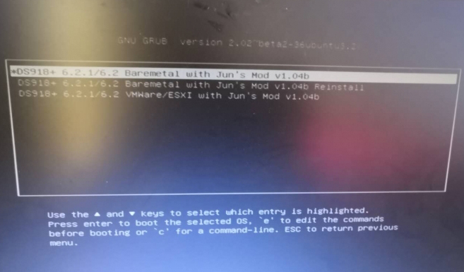  黑群晖装好，开机引导不会自动进入，需要按回车解决方法。